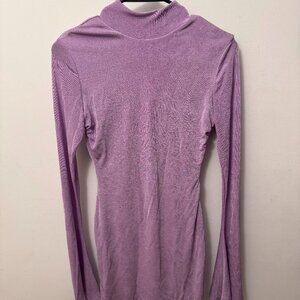 Lucy in the Sky Lavender Bodycon High Neck Mini Dress